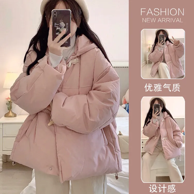 大码孕妇棉衣秋冬加厚中长款保暖棉服宽松显瘦短款羽绒服冬季外套