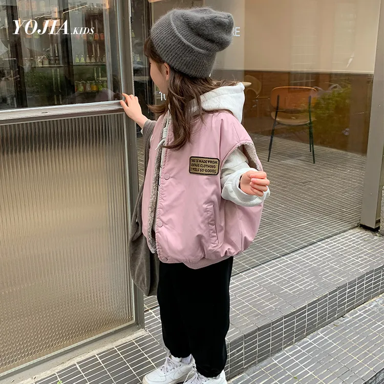 童装儿童马甲2023冬装新款女童羊羔绒外穿马夹宝宝秋冬羊羔毛背心