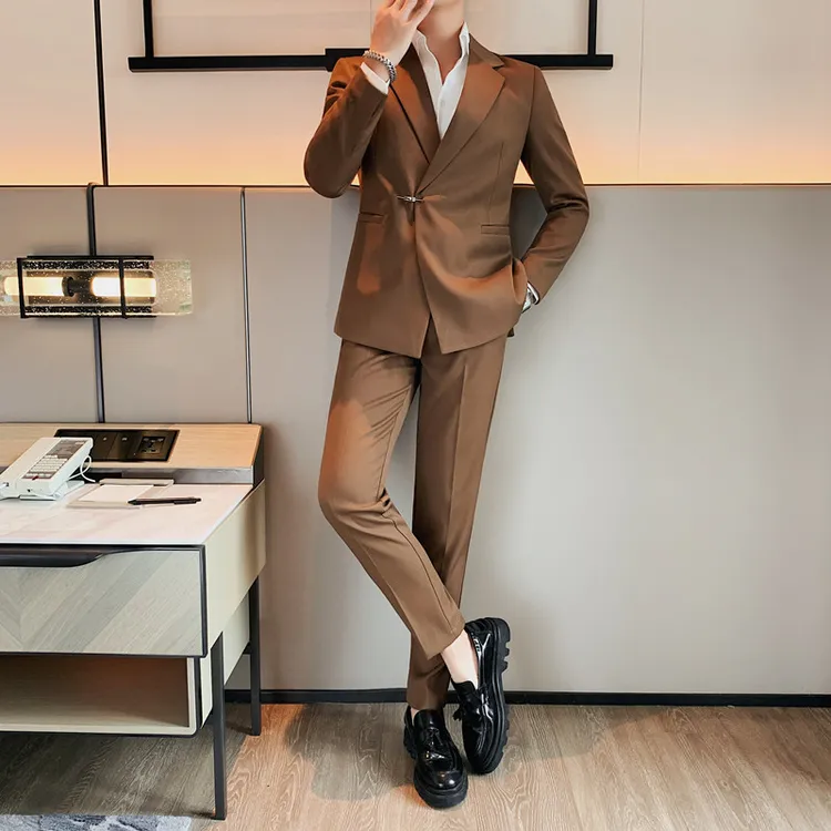 猎撒秋季雅痞型男小西装套装礼服外套气质时尚韩版痞帅西服两件套