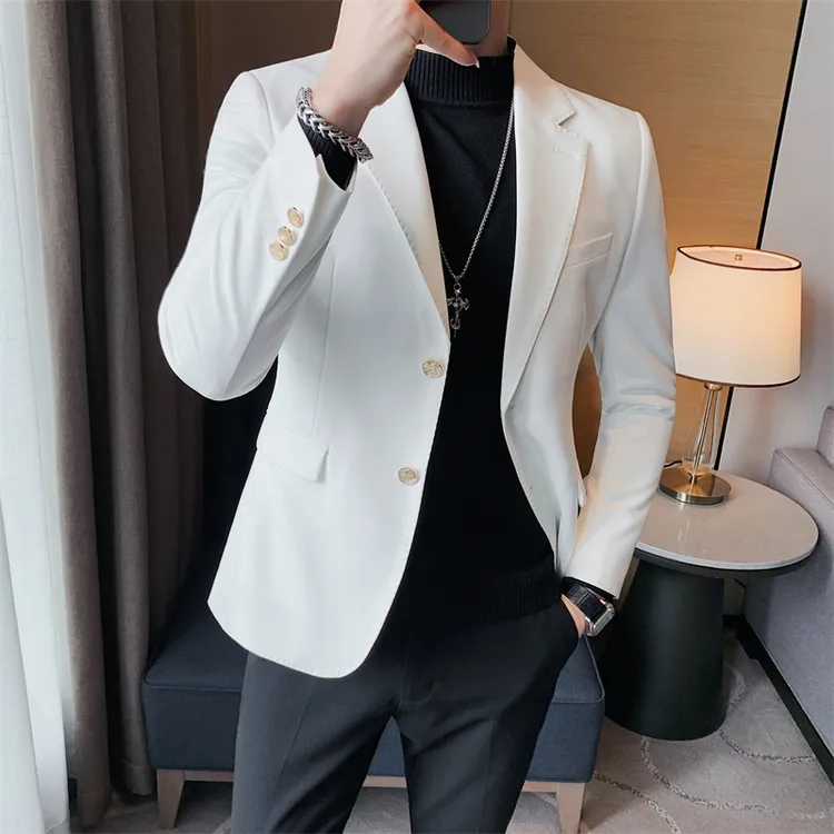 猎撒秋季高档西服韩版修身款上衣单西外套商务休闲百搭男款小西装