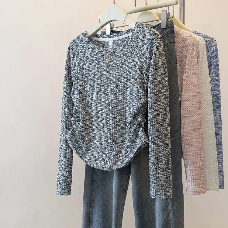 yoewshean/羽媗微胖妹妹大码女装显瘦修身新款百搭长袖内搭打底衫