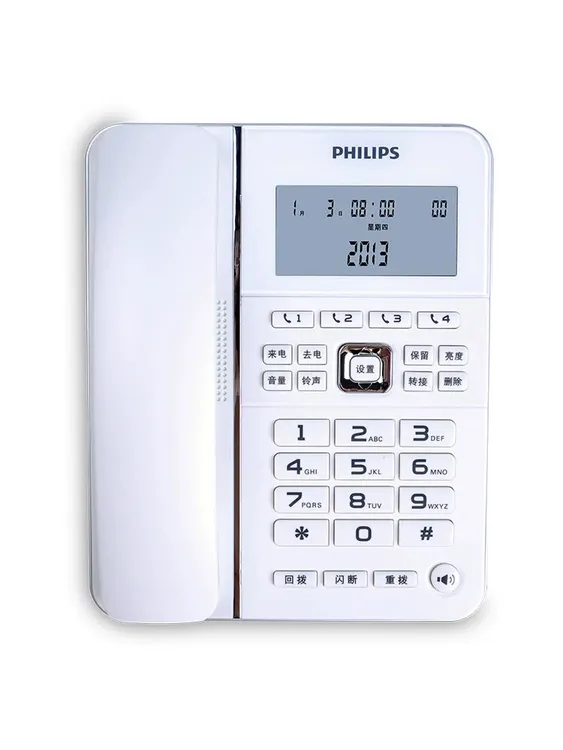 电话机座机家用办公室免电池来电显示有线单机免提来电显示