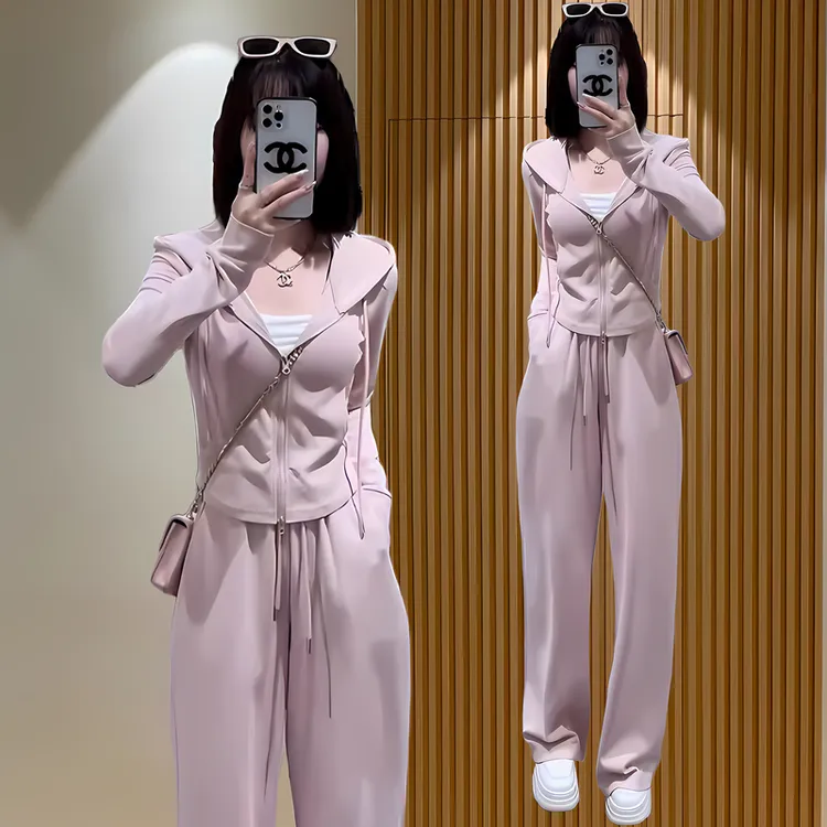 两件套时尚套装女2025秋季新款长袖休闲洋气气质显瘦休闲套装秋款