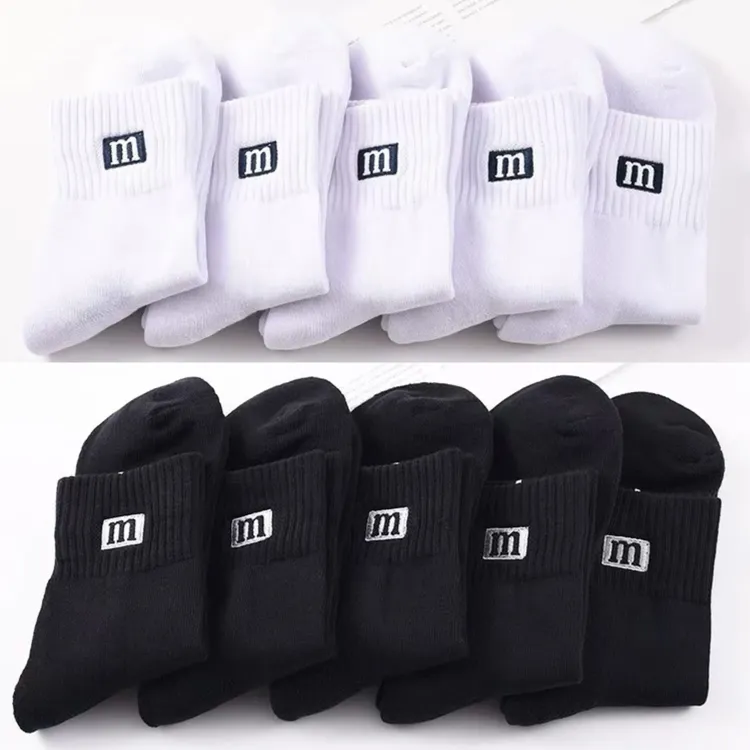 【拍5双送5双】到手10双男士春秋款高密度中筒运动袜