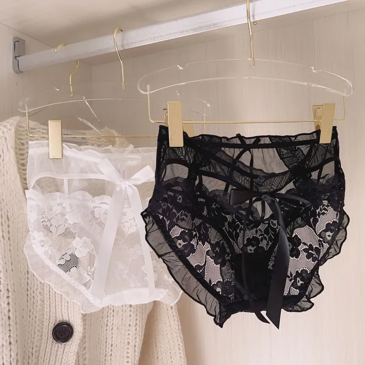 网红胖mm大码内裤女薄款ins风日系200斤蕾丝内裤性感原创花苞裤
