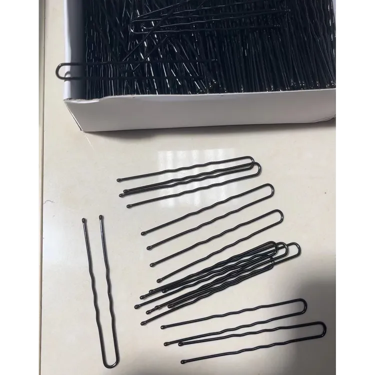 铁合金婚庆饰品 化妆师专用黑色不锈钢U型夹