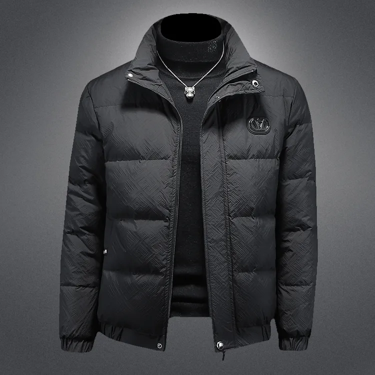 欧货潮牌防寒男士冬季羽绒服2025新款潮流立领白鸭绒加厚保暖外套