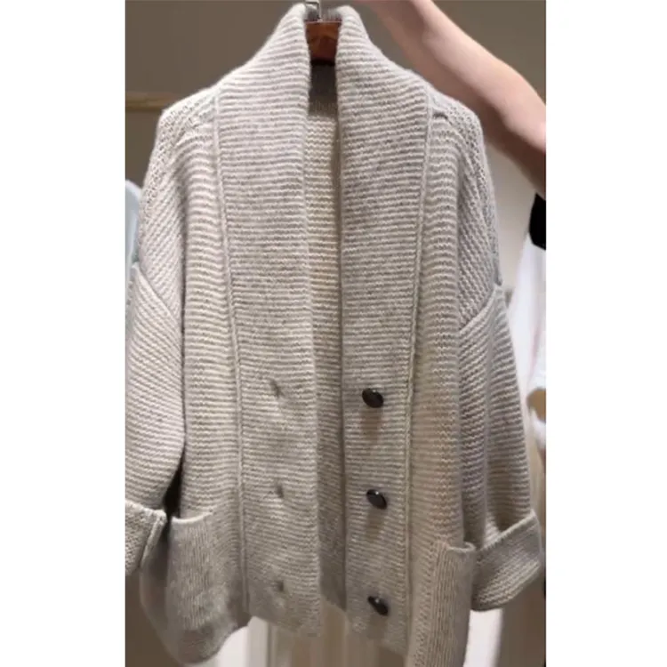 2025秋季新款气质时尚轻熟风宽松百搭针织衫休闲显瘦休闲长袖外套