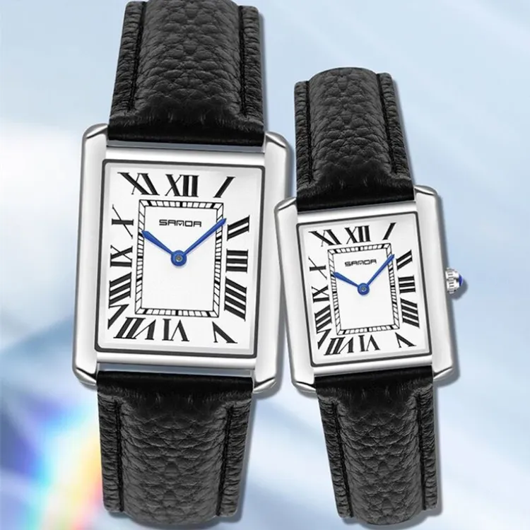 正品方形坦克系列手表女款罗马复古简约气质轻奢小众防水情侣腕表