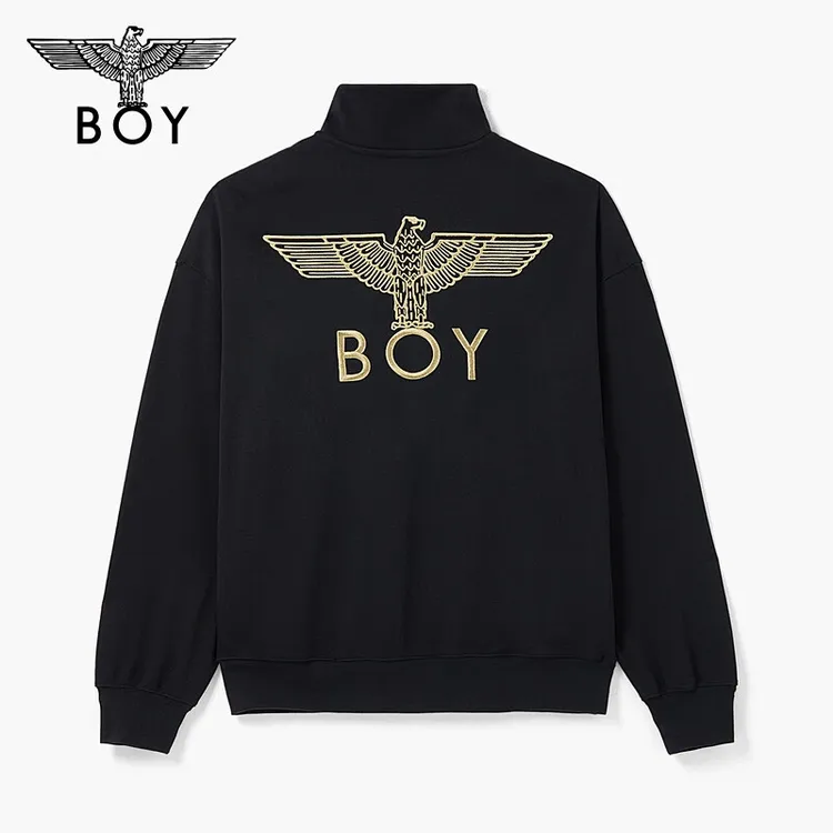 BOY LONDON中性款时尚潮流百搭通勤拉链半开襟卫衣N03070