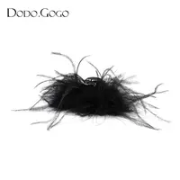 DODOGOGO毛毛抓夹女ins夹子气质小众高级感网红时尚百搭鲨鱼夹