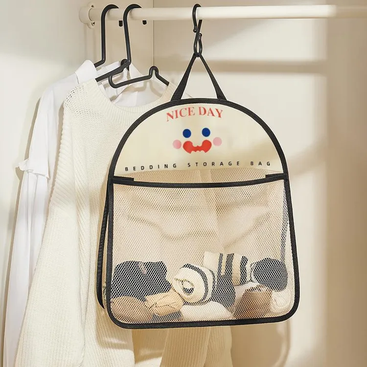 内衣袜子收纳挂袋衣柜悬挂式置物网袋门后收纳神器挂墙壁收纳网兜