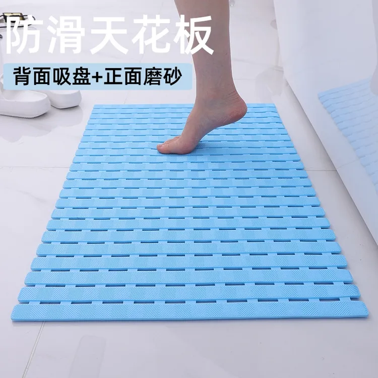 浴室防滑垫家用隔水卫生间洗澡排水防摔吸盘地垫浴缸按摩脚垫加厚