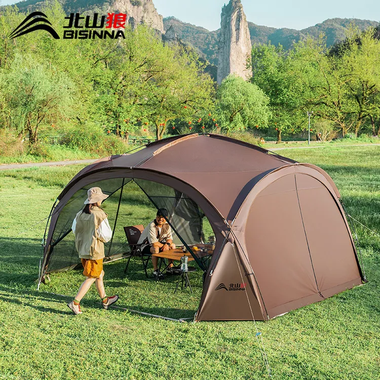 北山狼蒙古包穹顶天幕帐篷户外涂银防晒露营大空间遮阳棚防风防雨