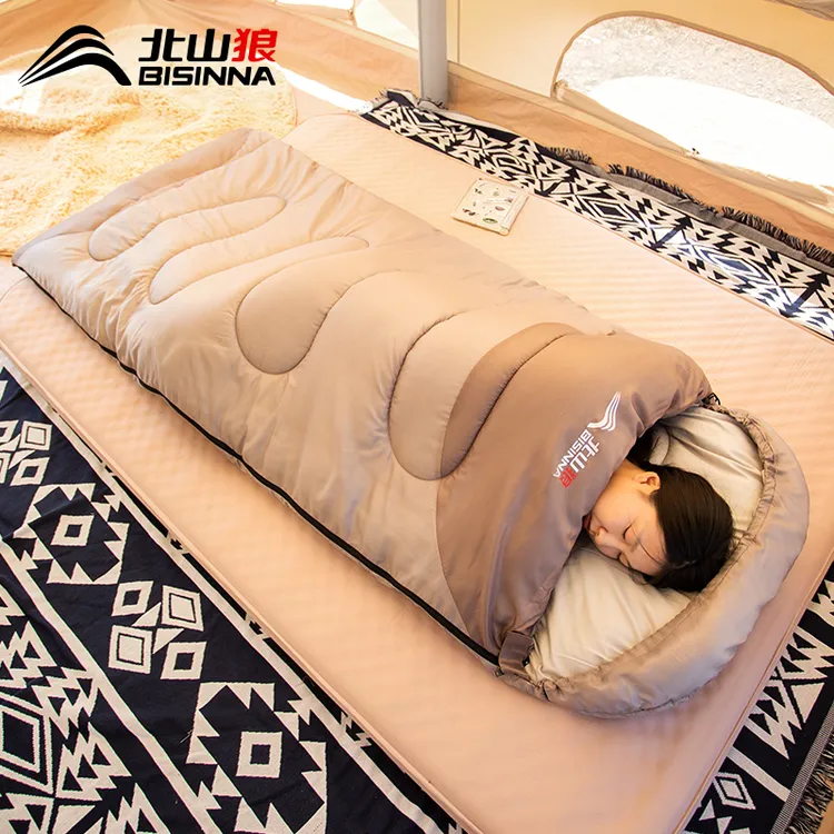北山狼睡袋四季加厚防寒通用款成人户外夏季露营保暖车用午休被子