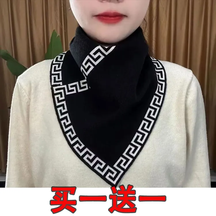 今年爆款三角围巾优雅护颈小围脖围巾保暖套头假领懒人脖套高级感