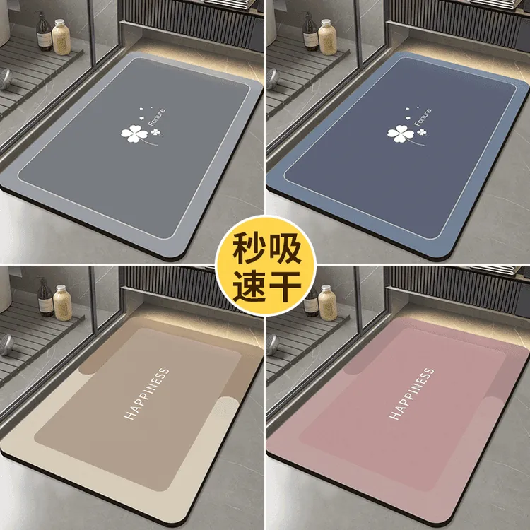 硅藻泥吸水垫入户门高档防滑速干脚垫卫生间地垫厨房吸水防滑垫子