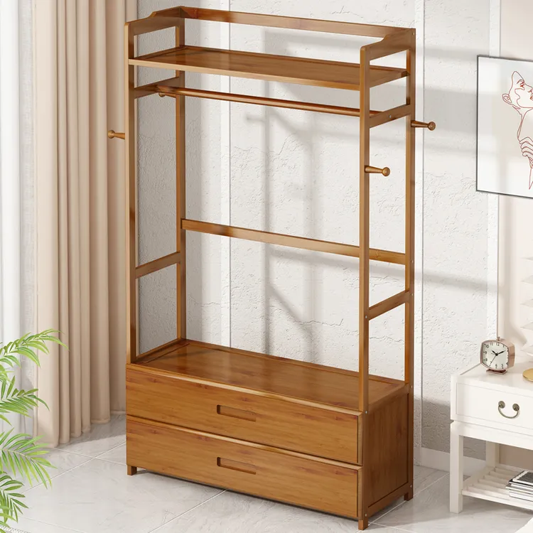 简易衣帽架落地卧室挂衣架家用衣柜衣服架子简约现代非实木晾衣架