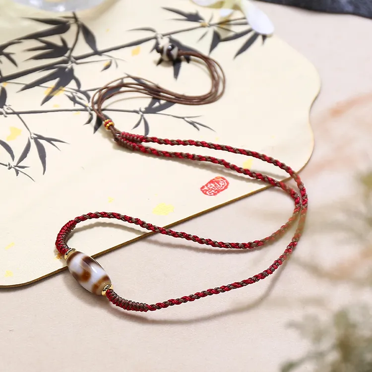 扎西森格小hy天珠玛瑙吊坠项链（拉萨直发）DU0827042  10*20mm