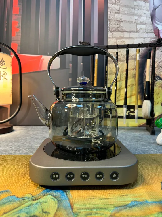 茶艺茗超薄铝合金边框电陶炉煮茶炉自动多功能煮茶器超薄电陶炉