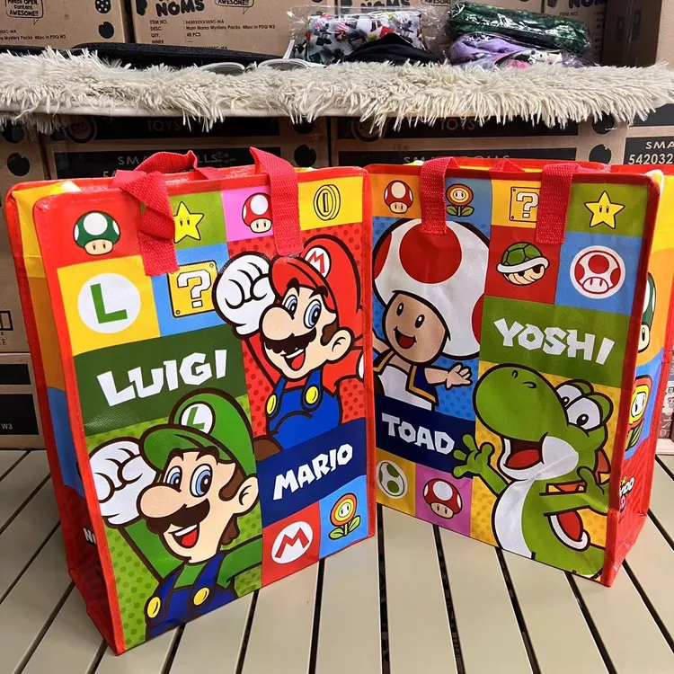 三支装！（38*28*15）日本环球影城 超级马丽无纺布防水拉链手提袋