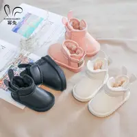 宝宝雪地靴子冬季加绒加厚防寒短筒棉鞋轻便婴幼儿学步鞋软底短靴