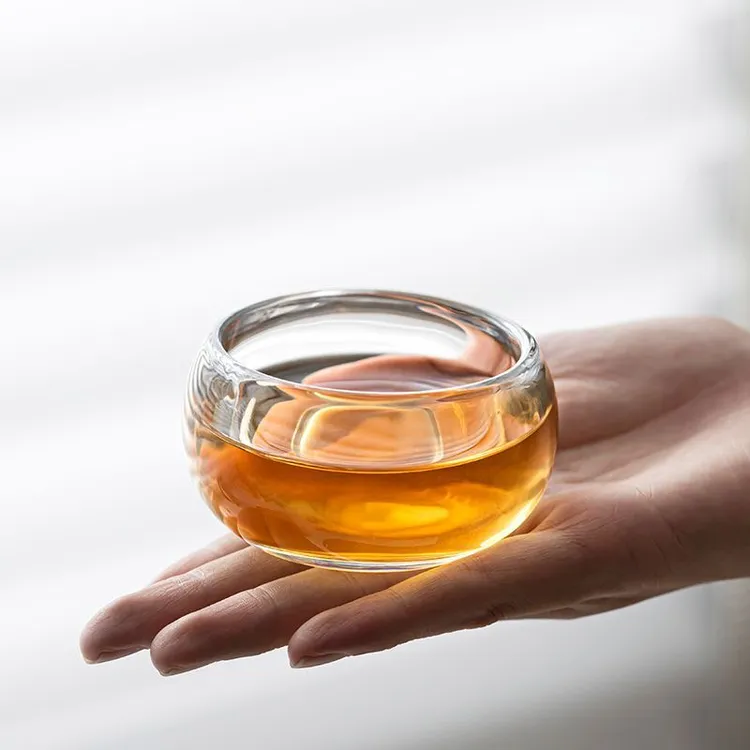 正宗无铅水晶玻璃杯子加厚茶杯防烫个人专用单杯纯人工过滤主人杯