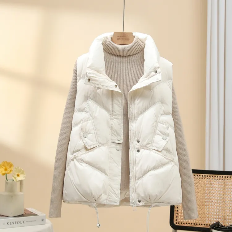 【冬季】爆火马甲2025新款时尚百搭宽松马夹韩版秋冬短款保暖立领女
