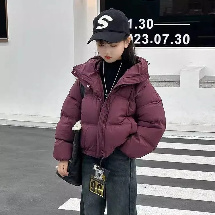 女童冬装保暖棉服2025新款洋气面包保暖儿童加厚冬季外套洋气棉衣