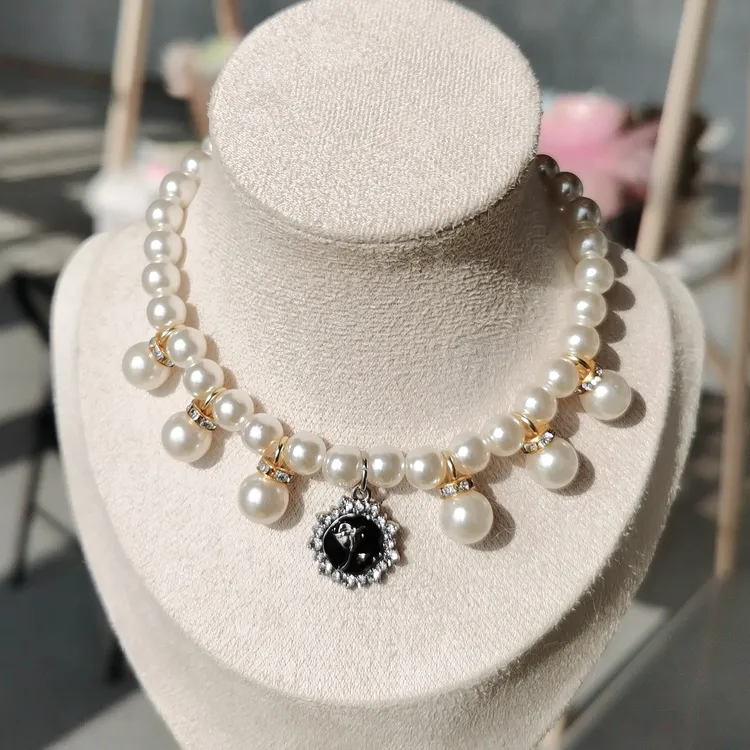 爆款网红猫咪首饰项圈高级可爱高颜值拍照装饰品狗狗猫猫珍珠项链