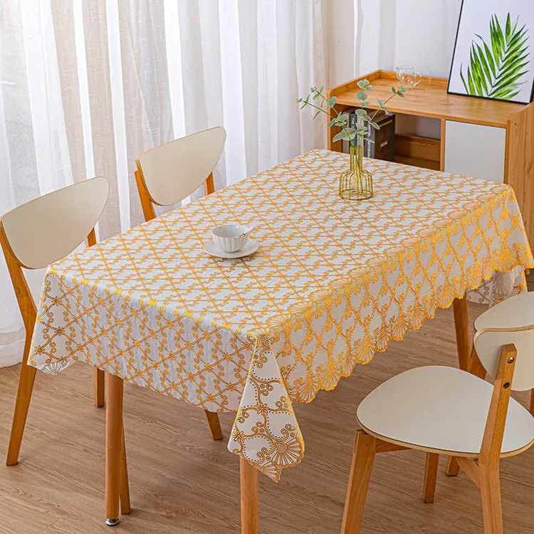 PVC 桌布防水防油餐桌布防烫免洗正方形桌子布欧式长方形茶几台布