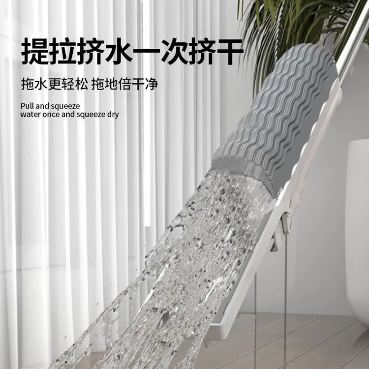 大胶棉提拉免手洗拖把家用拖地吸水加大室内木地板大号海绵拖两用