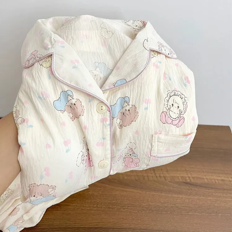 云朵棉睡衣女春秋季长袖2024新款爆款日系可爱卡通少女感家居服