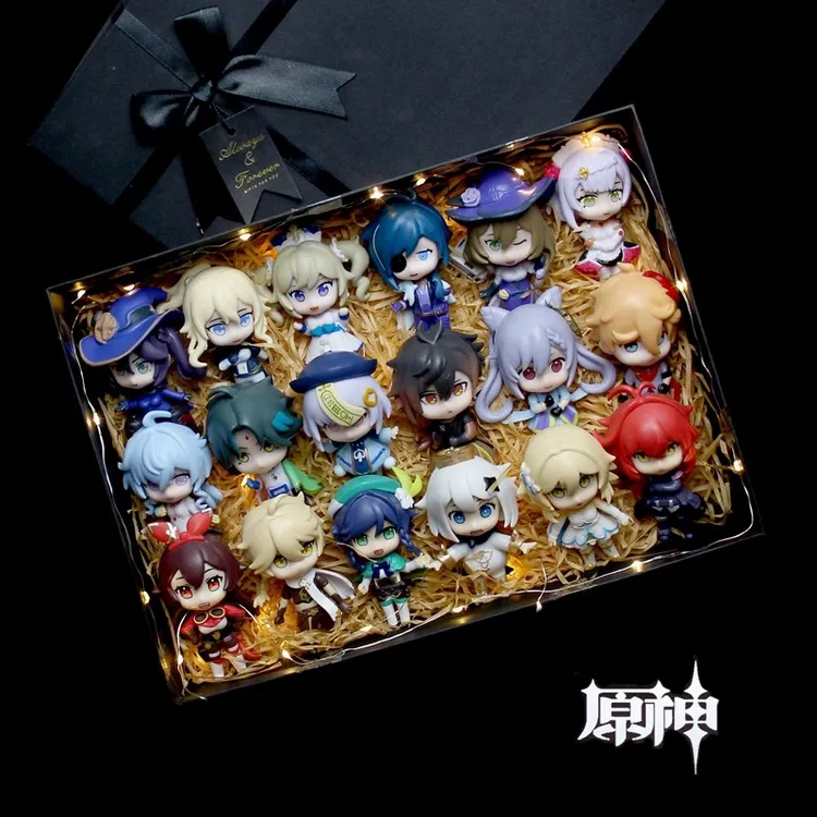 原神Q版公仔摆件可莉温迪甘雨空刻晴魈胡桃动漫游戏周边手办国产