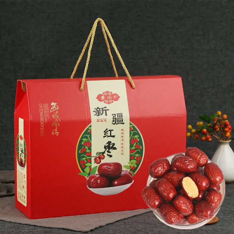 新疆若羌灰枣红枣礼盒 和田大枣1000克礼盒装年货坚果零食大礼包