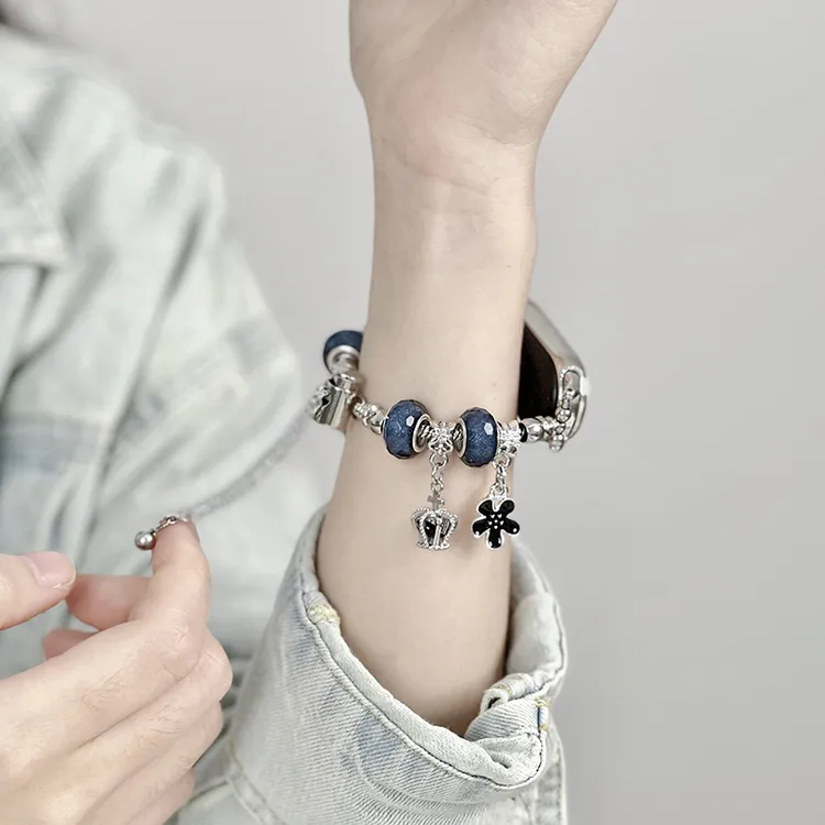 适用小米手环8/7表带5/6代潘多拉链式腕带3/4NFC版男女生情侣个性