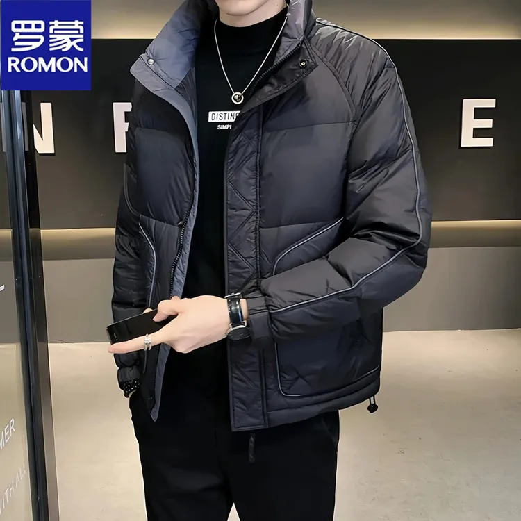 Romon/罗蒙男士轻薄外套冬季新款抗寒羽绒服保暖加厚潮流休闲夹克