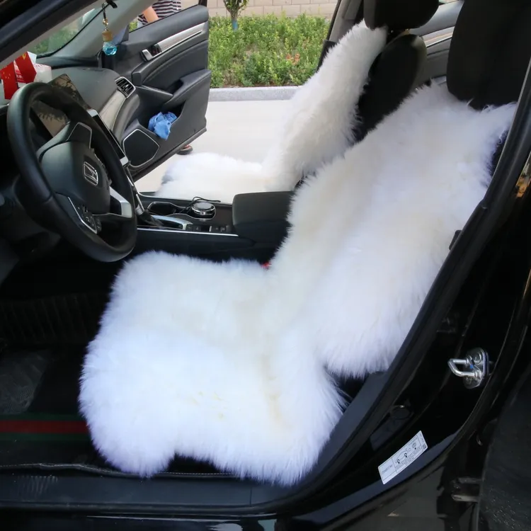 防寒保暖冬季车座垫纯羊毛汽车坐垫皮毛一体整张羊皮长毛车垫真皮