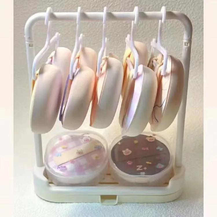 气垫粉扑桌面收纳置物架美妆蛋晾晒支架透气防发霉迷你晾干架盒子