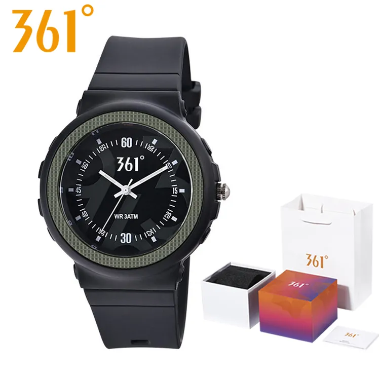 361°学生男女初高中考试专用手表只看时间运动防水静音电子石英表