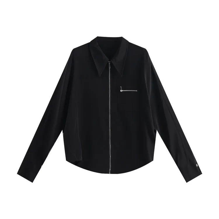 弹力重绉休闲桑蚕丝衬衫  YJHY-621028