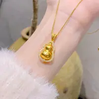 铜合金项链 新款国风时来运转葫芦项链女款轻奢时尚百搭不掉色ins