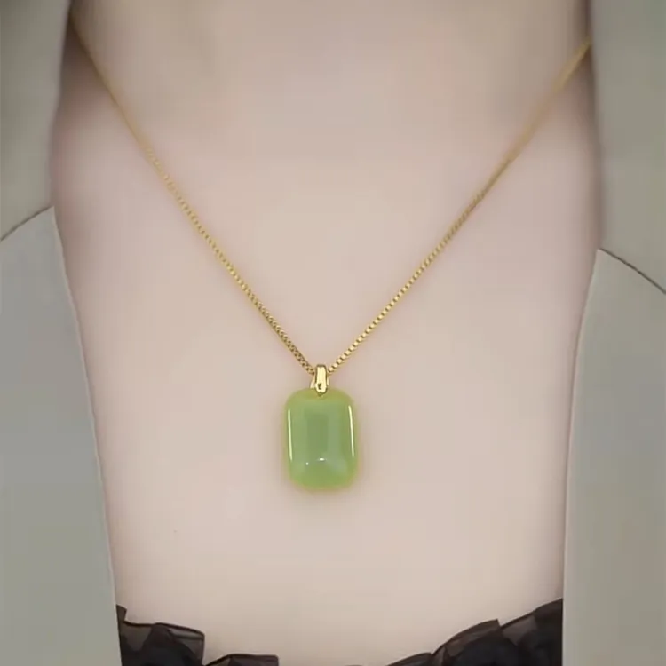 钛钢项链 时尚高级感顺心如意“如事牌项链”不掉色无事牌锁骨链女