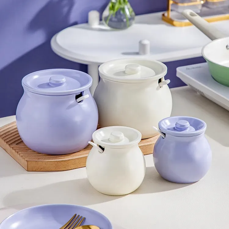 猪油罐家用陶瓷调料盒带盖辣子罐厨房盐罐子大容量耐高温辣椒油罐