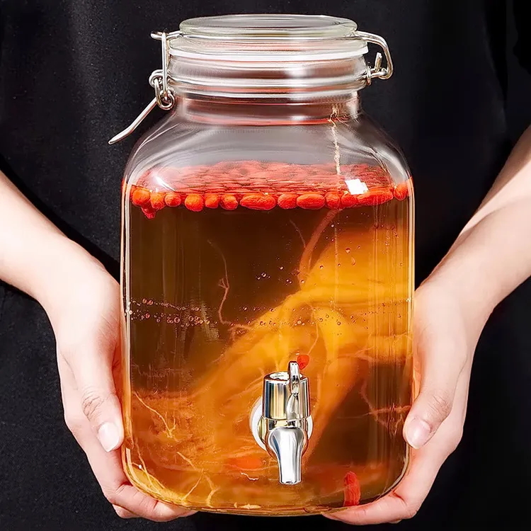 泡酒专用酒瓶玻璃瓶高档密封罐泡酒罐家用带龙头酒坛人参药酒罐瓶