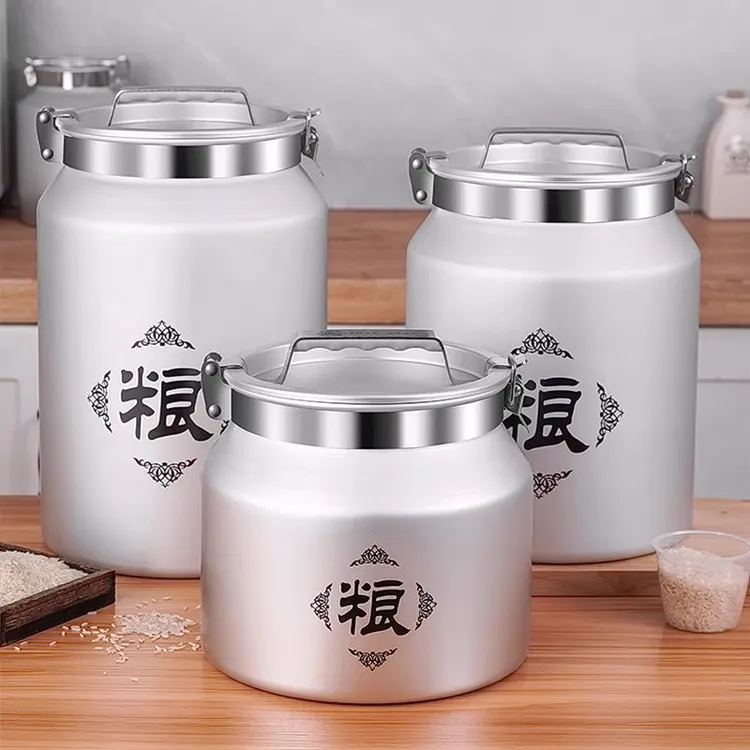 不锈钢米桶304加厚家用真空密封桶食品级高端高级防虫防潮储粮桶