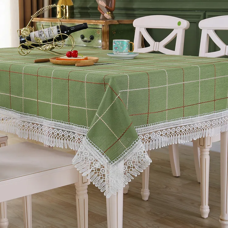 北欧茶几桌布台布长方形布艺轻奢茶几布餐桌布盖布小清新格子盖巾