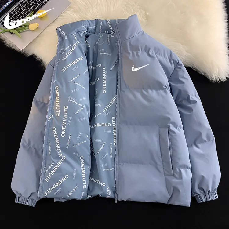 品牌双面穿棉衣男士秋冬潮牌加厚保暖面包棉服高级感痞帅外套男生