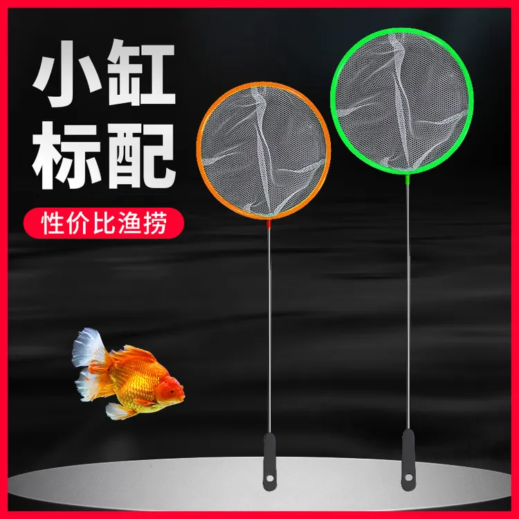 迷你小鱼捞儿童抄网小型鱼金鱼热带鱼捞网圆形丰年虾水蚤加密捞的
