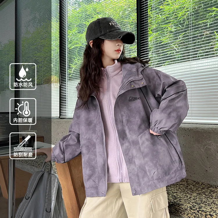 儿童冲锋衣三合一可拆卸两件套秋冬季新款中大童女孩防风防水外套